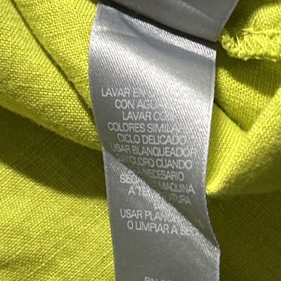 Liz Claiborne Women’s XL Chartreuse Button Up Top Long Sleeve - Picture 11 of 13